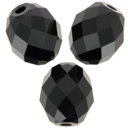 Briolette Swarovski 5044 oliva perla 7x6 mm - Jet x1