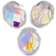 Briolette Swarovski 5044 oliva perla 9.5x8 mm - Cristal AB x1