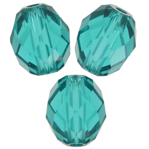 Aceitunas Briolettes Swarovski 5044 Cuenta con forma de oliva 5x4 mm - Circonita azul x10