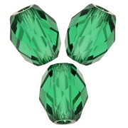 Aceitunas Briolettes Swarovski 5044 Cuenta con forma de oliva 5x4 mm - Majestic Green x10