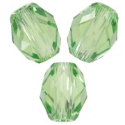 Olives Briolettes Swarovski 5044 cuentas de oliva 5x4 mm - ReCreated Peridot x10
