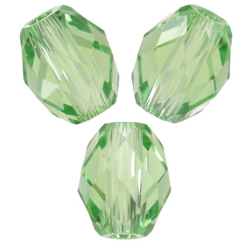 Olives Briolettes Swarovski 5044 cuentas de oliva 5x4 mm - ReCreated Peridot x10