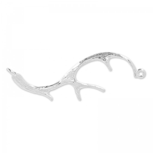 Separador cornamenta de un ciervo 2 anillos 35 mm plateado x1