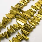 Colgantes Puntas de Cristal 10-50 mm Golden x4