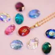 Colgante Swarovski 6438 Elliptic Cut Pendant 16 mm - Esmeralda x1