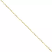 Cadena malla jaseron 2 mm dorado con oro fino x 1m