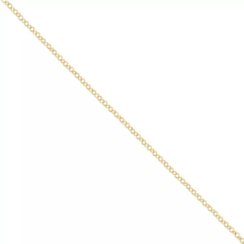 Cadena malla jaseron 2 mm dorado con oro fino x 1m