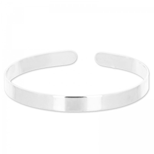 Base pulsera latón 6x160 mm plateado x1
