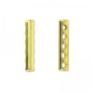 Separador 5 vías 19x3.5 mm dorado con oro fino x1