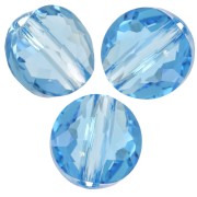 Cuentas redondas 6 mm - Thin Round  Swarovski 5034 - Aguamarina x6