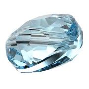 Cuentas planas redondas - 6 mm - Thin Round Swarovski 5034 - Aguamarina x6