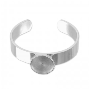 Pulsera para cabujon 20 mm de Acero Inox x1