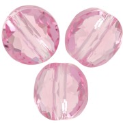 Cuentas planas redondas - 6 mm - Thin Round Swarovski 5034 - Rosa claro x6