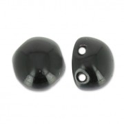 Cuentas Cabujones 2 agujeros 6 mm Jet x20