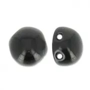 Cuentas Cabujones 2 agujeros 6 mm Jet x20