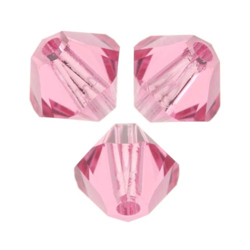 Peonzas de cristal Swarovski 5328 3 mm Rosa x50