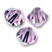 Peonzas de cristal Swarovski 5328 3 mm Amatista claro x50