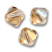 Peonzas de cristal Swarovski 5328 3 mm Topacio Colorado claro x50