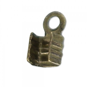 Terminal para cordón plano 3 mm bronce x10