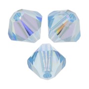 Peonzas de cristal Swarovski 5328 3 mm Aguamarina AB x50
