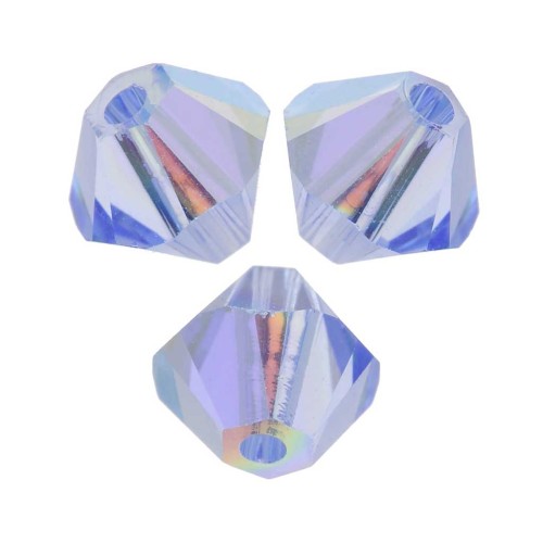 Toupies en cristal Swarovski 5328 3 mm Light Sapphire AB x50