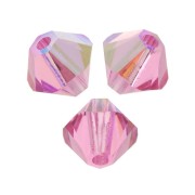 Peonzas de cristal Swarovski 5328 3 mm Rosa AB x50