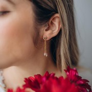 Peonzas de cristal Swarovski 5328 3 mm Light Rose AB x50