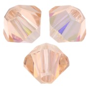 Peonzas de cristal Swarovski 3 mm - Light Peach AB x50