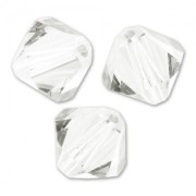 Peonzas de cristal Swarovski 5328 3 mm Crystal Silver Shade x50