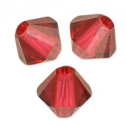 Tupis de cristal Swarovski 5328 3 mm Scarlet x50
