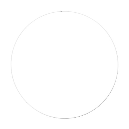 Círculo de metal 30 cm Blanco x1
