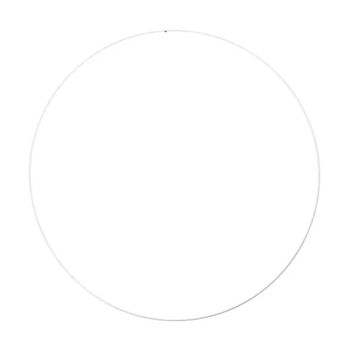 Círculo de metal 30 cm Blanco x1