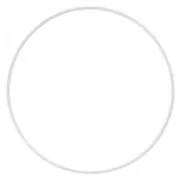 Círculo de metal 30 cm Blanco x1