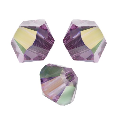 Tupis de Cristales de Swarovski 5328 3 mm Iris AB x50
