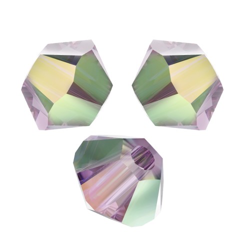 Peonzas de cristal Swarovski 5328 3 mm Iris AB 2X x50