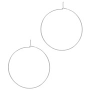 Pendientes de aro finos para decorar, 30 mm - Acero inoxidable 304 x2