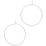 Pendientes de aro finos para decorar, 30 mm - Acero inoxidable 304 x2