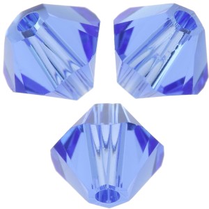 Peonzas de cristal Swarovski 5328 4 mm Zafiro x50