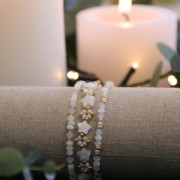 Toupies en cristal Swarovski 5328 4 mm White Opal x50