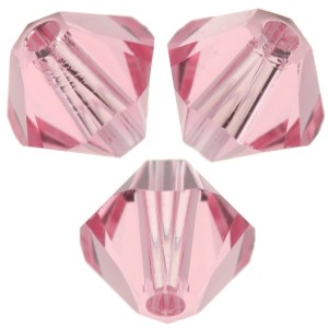 Toupies en cristal Swarovski 5328 4 mm Light Rose x50