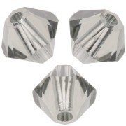 Peonzas de cristal Swarovski 5328 4 mm Diamante negro x50