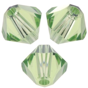 Toupies en cristal Swarovski 5328 4 mm Peridot x50