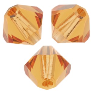 Toupies en cristal Swarovski 5328 4 mm Topaz x50