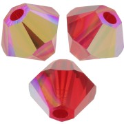 Peonzas de cristal Swarovski 5328 4 mm Light Siam AB x50