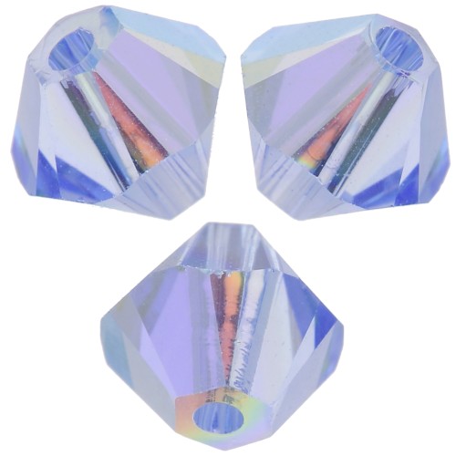 Peonzas de cristal Swarovski 5328 4 mm Zafiro claro AB x50