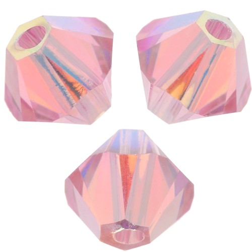 Peonzas de cristal Swarovski 5328 4 mm Rosa claro AB2X x50