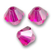 Peonzas de cristal Swarovski 5328 4 mm Fucsia x50