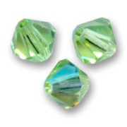 Peonzas de cristal Swarovski 5328 4 mm Peridot AB x50
