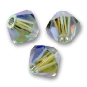 Peonzas de cristal Swarovski 5328 4 mm Diamante Negro AB2X x50