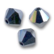 Peonzas de cristal Swarovski 5328 4 mm Jet Hematite 2X x50